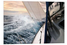 Cuadro de PVC Sailboat in the evening light