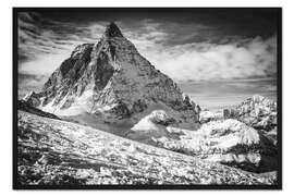 Gerahmter Kunstdruck Matterhorn Ost- und Südwand - Jan Schuler