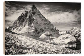 Wood print Matterhorn east and south face - Jan Schuler