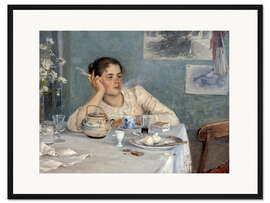 Gerahmter Kunstdruck Nach dem Frühstück, 1890