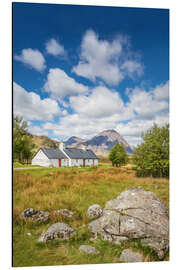 Quadro em alumínio Blackrock Cottage at the entrance to Glencoe, Scotland - Christian Müringer
