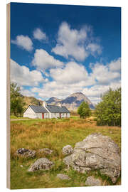 Holzbild Blackrock Cottage am Eingang zum Glencoe, Schottland - Christian Müringer