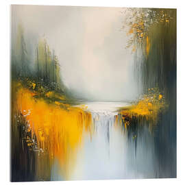 Akryylilasitaulu Abstract autumn lake
