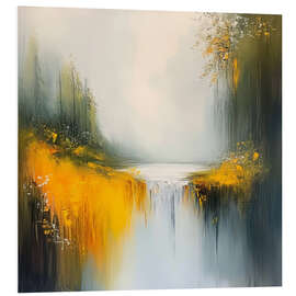 Tableau en PVC Abstract autumn lake