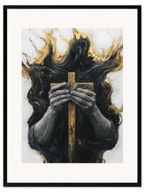 Gerahmter Kunstdruck Last des Glaubens