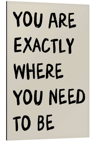 Print på aluminium You Are Exactly Where You Need to Be