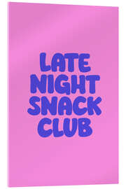Tableau en verre acrylique Late Night Snack Club - apricot and birch