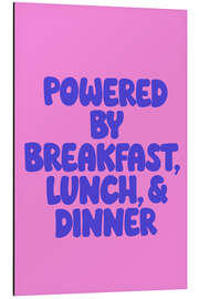Obraz na aluminium Powered by Breakfast, Lunch &amp; Dinner - apricot and birch