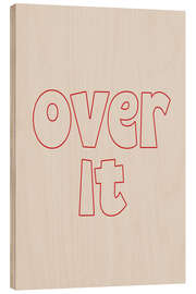 Obraz na drewnie Over it - apricot and birch