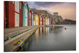 Cuadro de aluminio Swedish fishermen's houses at the harbor of Smögen - Jan Wehnert