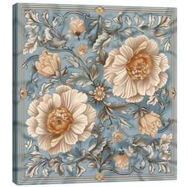 Obraz na płótnie Ornament with Beige Asters