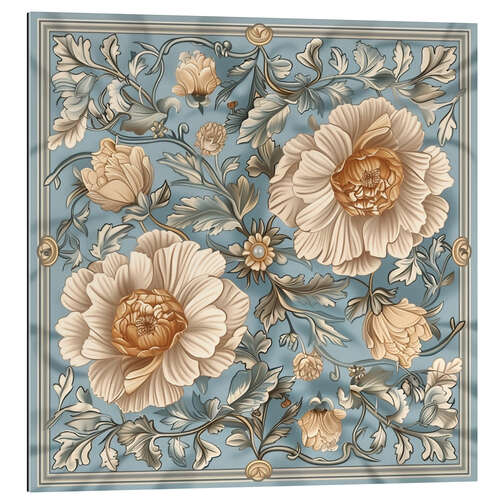 Gallery print Ornament with Beige Asters
