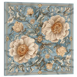Gallery print Ornament with Beige Asters