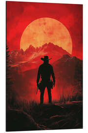 Aluminium print Night Cowboy - Durro Art