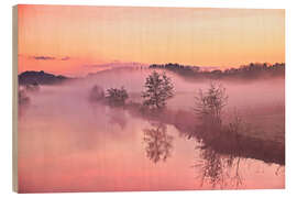 Holzbild Vor Sonnenaufgang an der Ruhr - Bernhard Kaiser