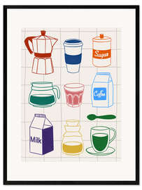 Ingelijste kunstdruk Coffee time