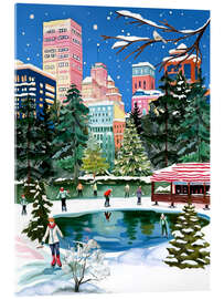 Tableau en verre acrylique Ice skating in New York City - Taika Tori