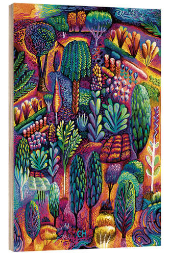 Wood print Wild Botanical Garden