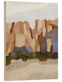 Holzbild Rocky Mountain Landscape - Nikita Jariwala