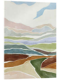 Quadro em acrílico Abstract Rolling Hills - Nikita Jariwala