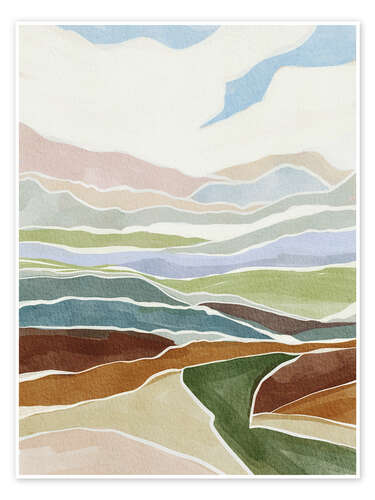 Plakat Abstract Rolling Hills