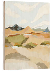 Holzbild Ruhige Wüstenleinwand