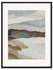 Gerahmter Kunstdruck Erdige Landschaft