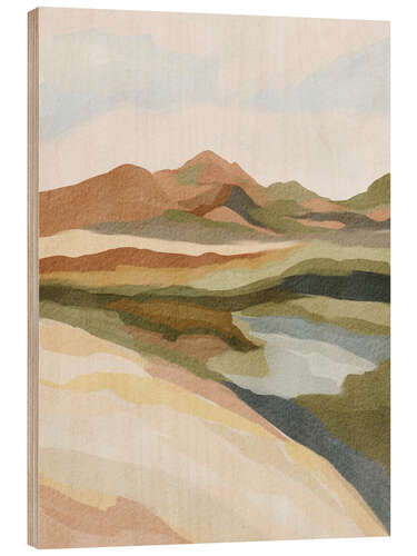 Cuadro de madera Ethereal Southwestern mountain