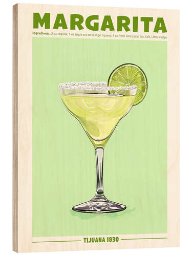 Wood print Margarita, Tijuana 1930