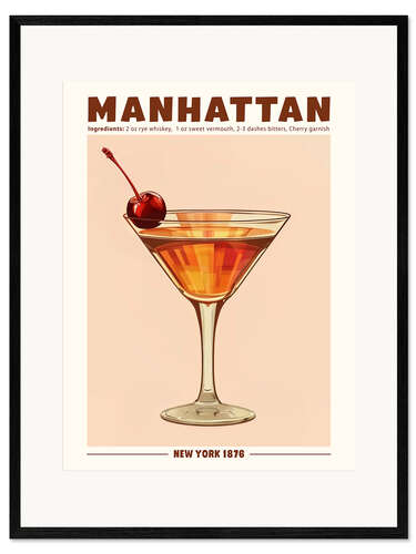 Gerahmter Kunstdruck Manhattan, New York 1876