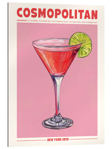 Tableau en plexi-alu Cosmopolitan, New York 1970