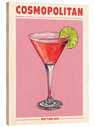 Wood print Cosmopolitan, New York 1970