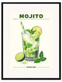 Plakat artystyczny premium w ramie Mojito, Havana 1890