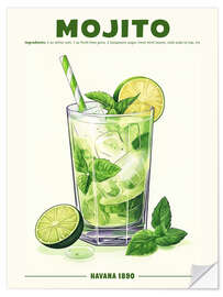 Selvklebende plakat Mojito, Havana 1890