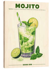 Obraz na drewnie Mojito, Havana 1890