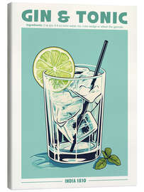 Canvas print Gin and Tonic, India 1810