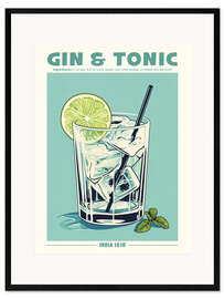 Impresión de arte enmarcada Gin and Tonic, India 1810