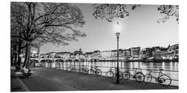 Cuadro de PVC Basel in Switzerland at night - Dieterich Fotografie