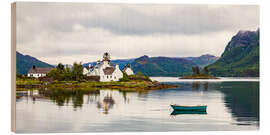 Wood print Plockton in the Highlands of Scotland - Dieterich Fotografie