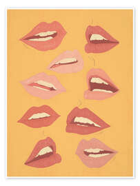 Wall print Playful Lips - ThingDesign