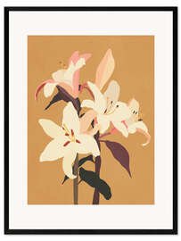 Gerahmter Kunstdruck White Lilies