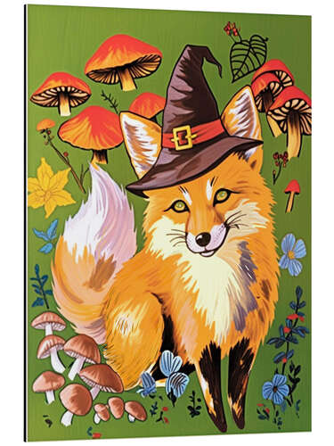 Aluminium print The Fox is a Witch