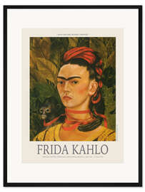 Gerahmter Kunstdruck Self-Portrait With Monkey, 1940 - Frida Kahlo
