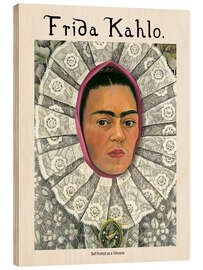 Tableau en bois Self Portrait as a Tehuana II