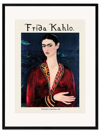 Ingelijste kunstdruk Self-portrait in a velvet dress, 1926 II