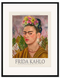 Gerahmter Kunstdruck Selbstbildnis, Dr. Eloesser gewidmet II - Frida Kahlo