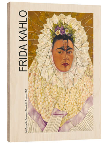 Print på træ Self-portrait as Tehuana or Diego in my thoughts, 1943 II