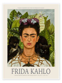 Reprodução Self-Portrait With Thorn Necklace and Hummingbird, 1940 - Frida Kahlo