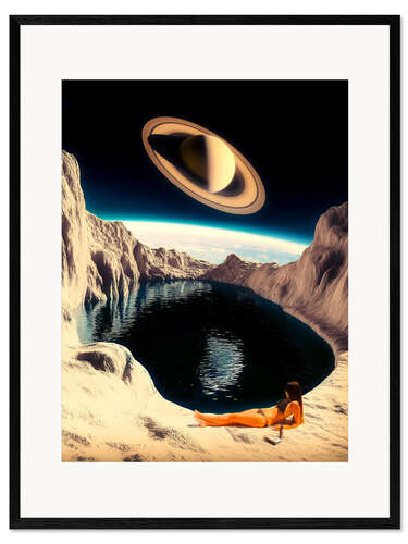 Plakat artystyczny premium w ramie Moon Pool