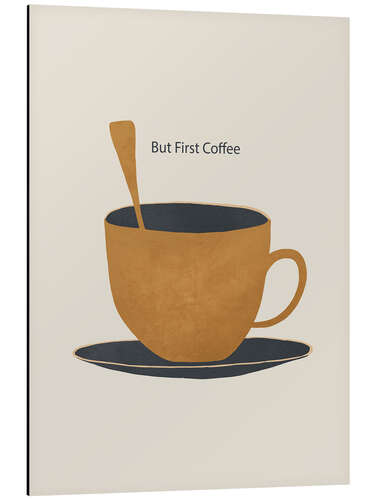 Cuadro de aluminio But First Coffee II